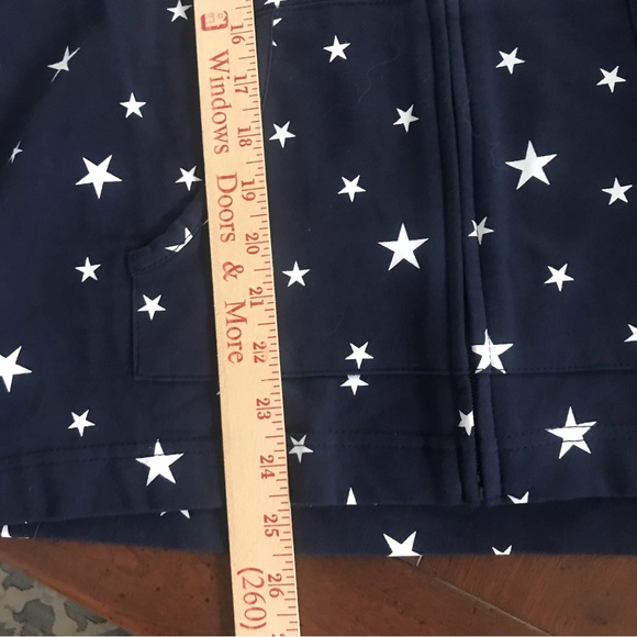 Karen Scott Navy Star‎ Medium Print Hoodie NWT - Picture 9 of 12